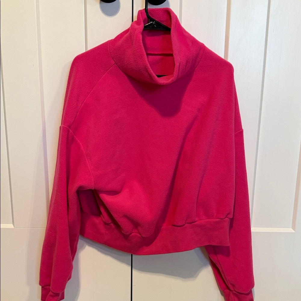 Old Navy Women's Bright Pink Cowl Neck Sweater